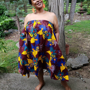 Ankara Summer Dress Wax Print L